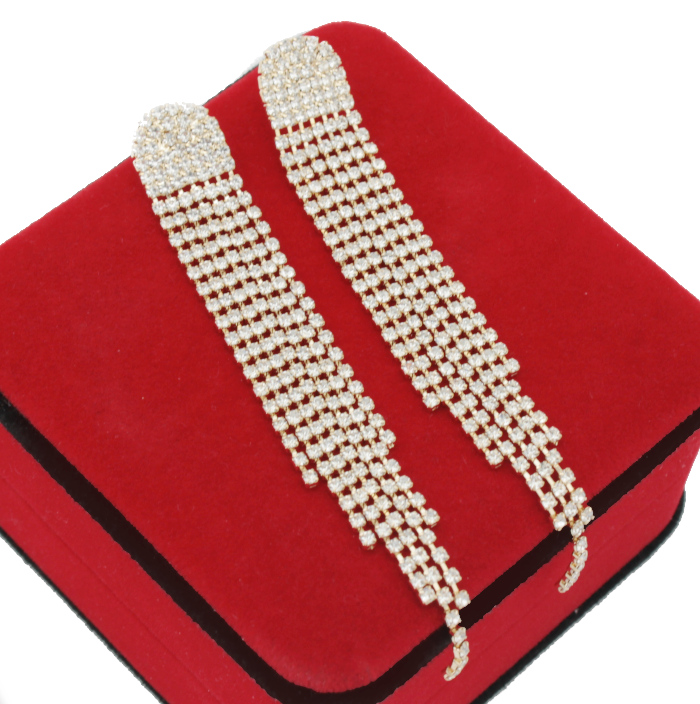 

Kolczyki Długie Efektowne Złote Żmijki Cyrkonie