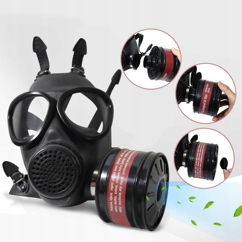 Protiplynová Maska Plná Lakovací Plynová Postřiky Pesticidy Respirátor