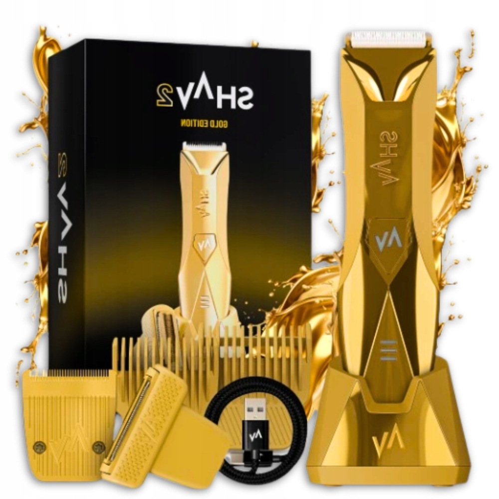 Masztnka do strzyżenia golenia Golarka włosów zarostu Złota Edycja