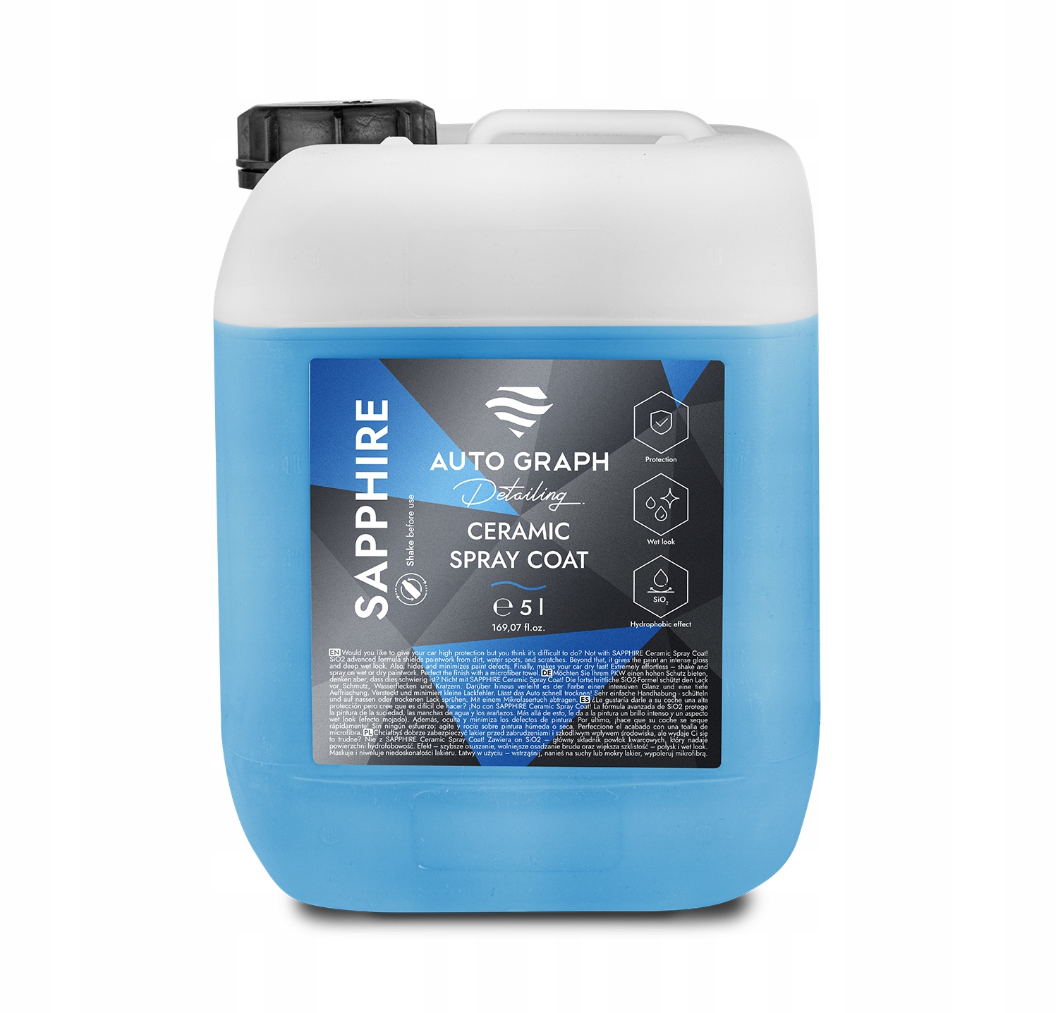 Auto Graph Sapphire Ceramic Spray Coat Quick Detailer s SiO2 5L