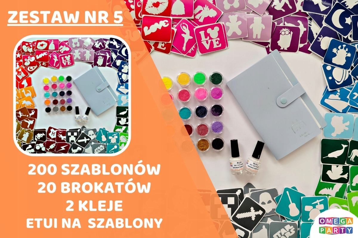 Brokátové tetování, sada 5 ks