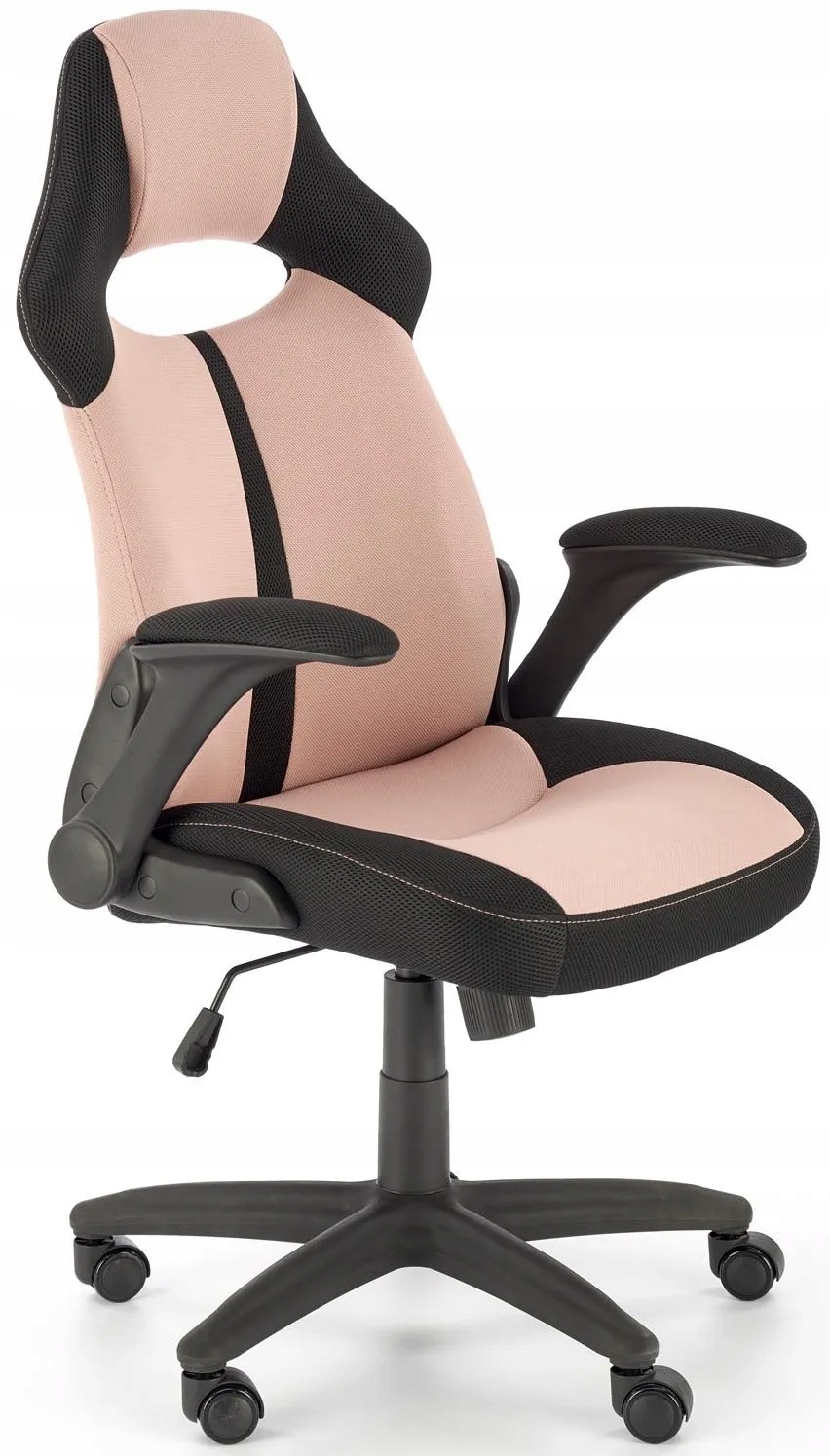 Fotel Biurowy Bloom Różowy Czarny Halmar Nowoczesny Komfort