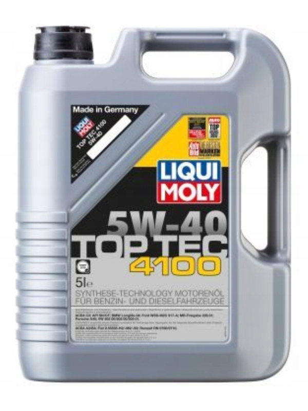 Olej Liqui Moly 5V40 5 L Top Tec 4100 Dpf/fap 502.00 505.00 505.01 229.31