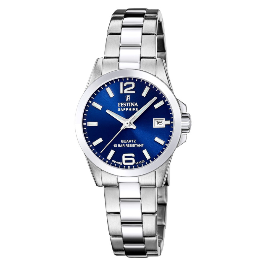 Festina Classic Bracelet 20049/5 dámské hodinky stříbrný modrý ciferník s