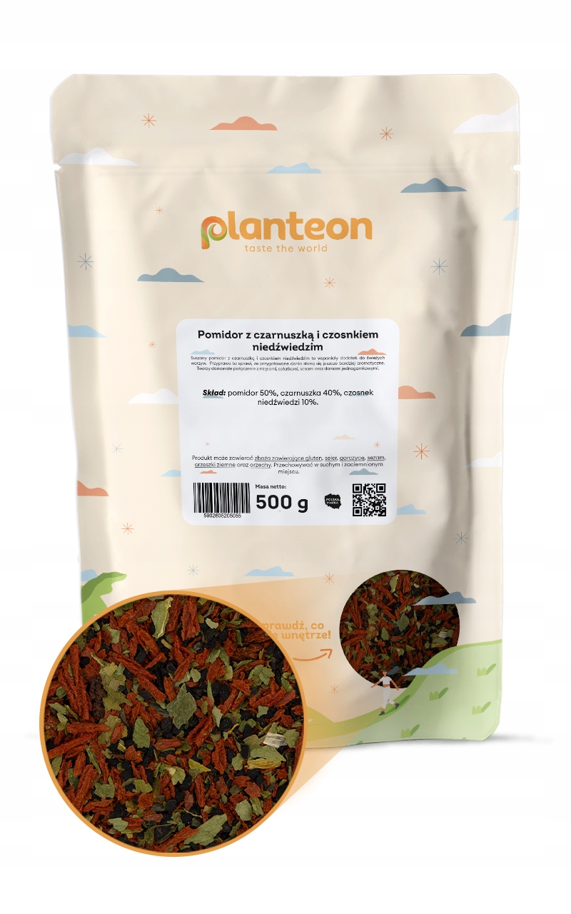 Levně Sušené Rajče s černuchou a medvědím česnekem 500 g bez chemie