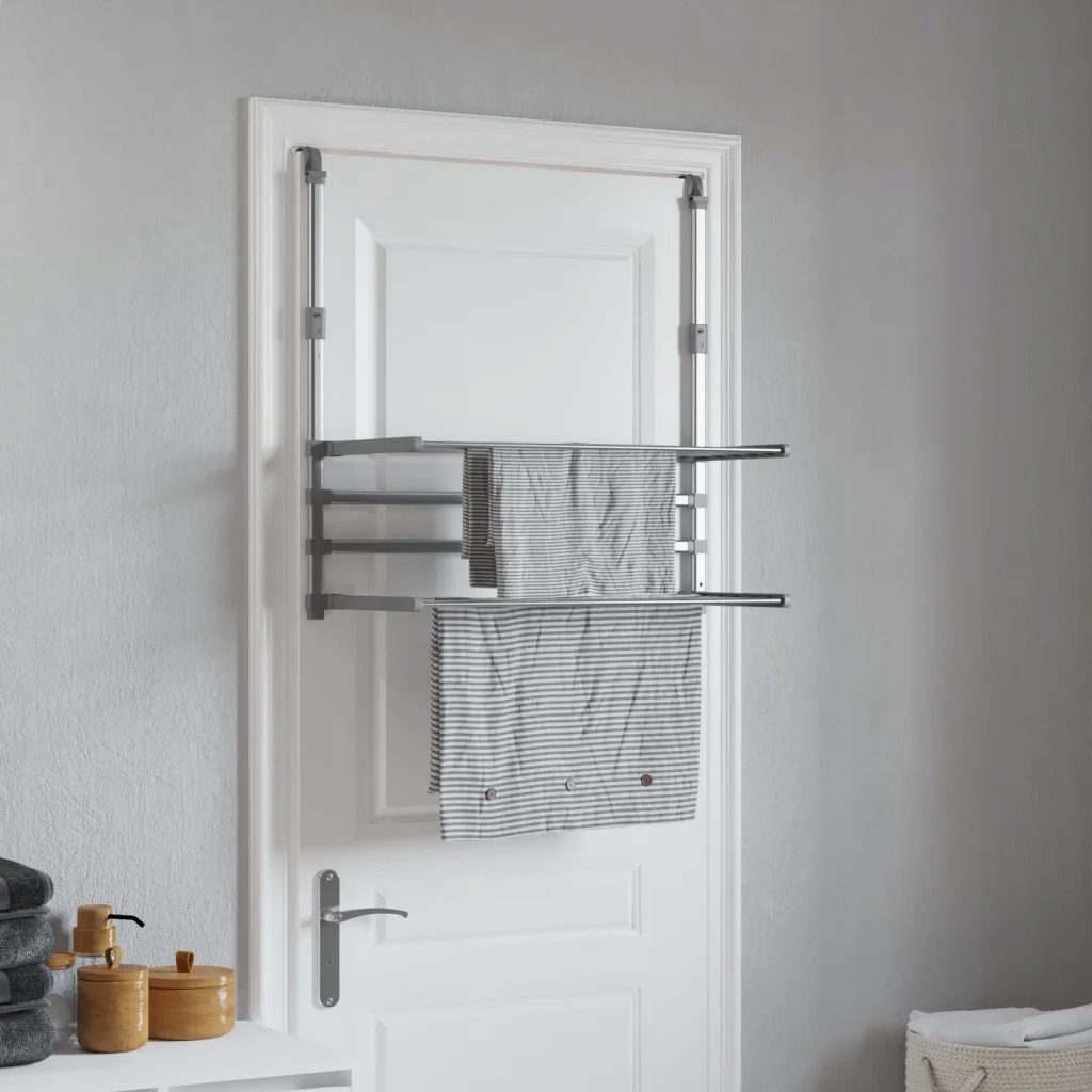 Levně Sušák balkonový na prádlo, 89x25x(60-95) cm, hliník