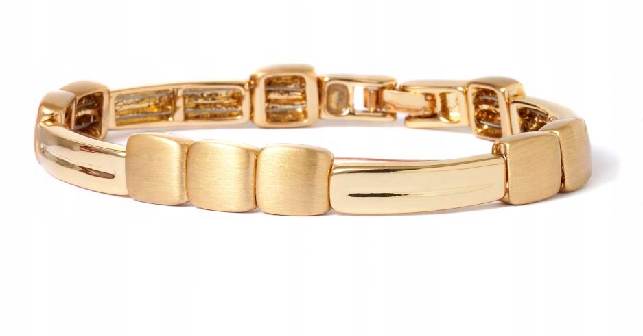 Bransoletka złota matowo-błyszcząca zawsze modna na każdą okazję