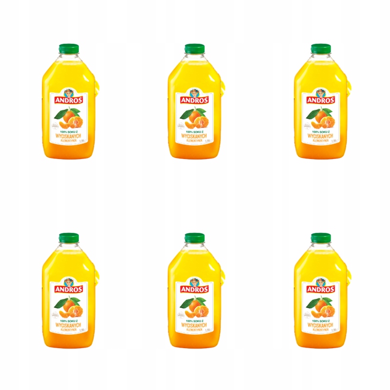 Andros sok z klementynek wyciskanych 1,5L X6