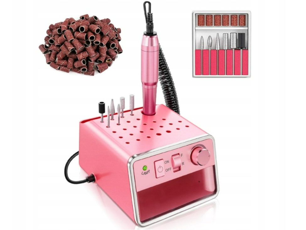 Bruska na nehty Alle's 20 000 ot/min Usb přenosná růžová