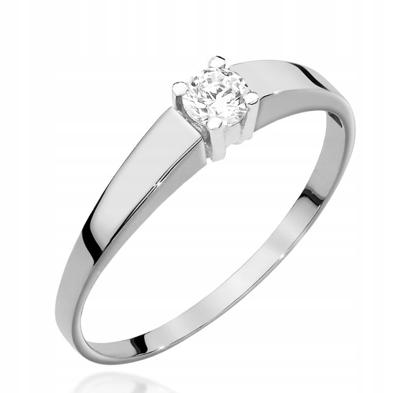 

Zaręczynowy Pierścionek Złoty Z Brylantem 0,25ct