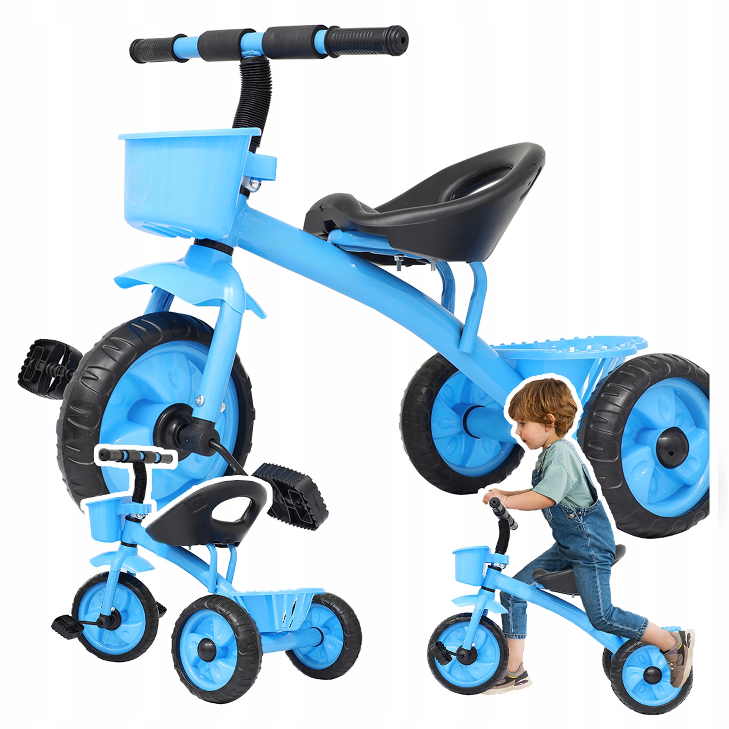 Rowerek Trójkołowy Rower Dziecięcy na Pedały Jeździk Koszyczek