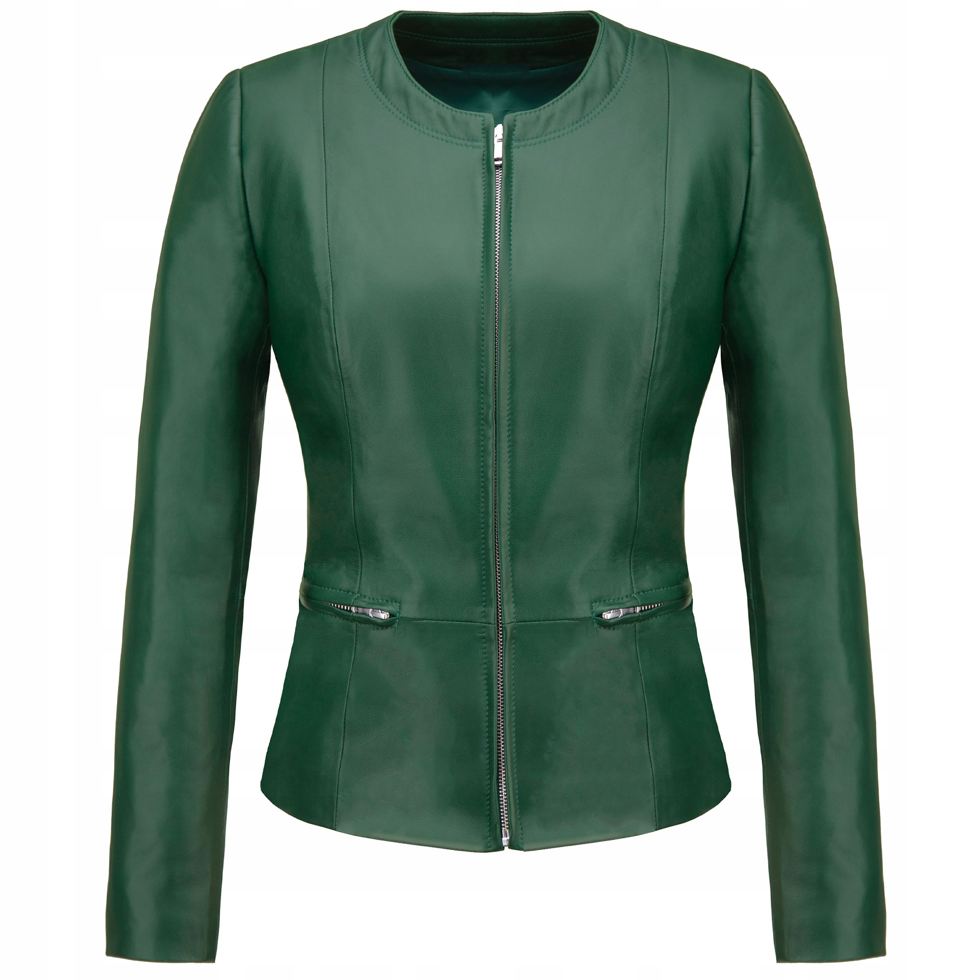 

Kurtka Skórzana Damska Butelkowa Zieleń Tola 38/M