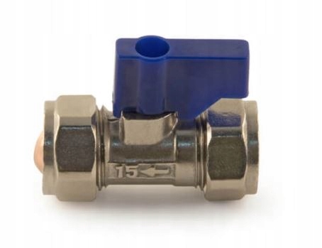 

Zawór Kulowy 15X15 MM Conex Chrom Niebieski Motyl