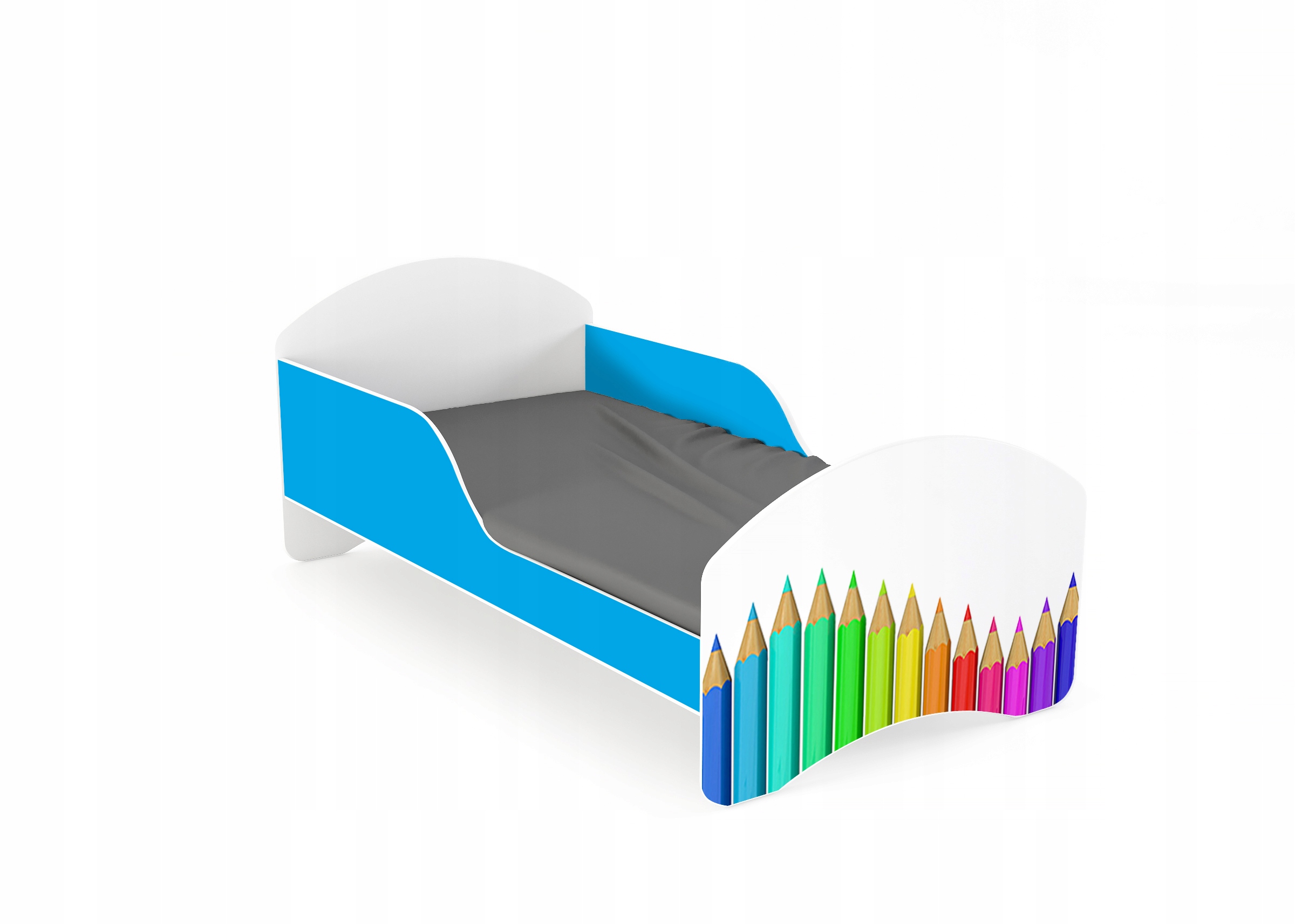 Łóżko dziecięce LEO2 160x70 biało-niebieskie Typ łóżko pojedyncze