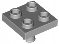 

Lego 2476 Płytka Z Pinem 2x2 szara jasna Nowa (1g)