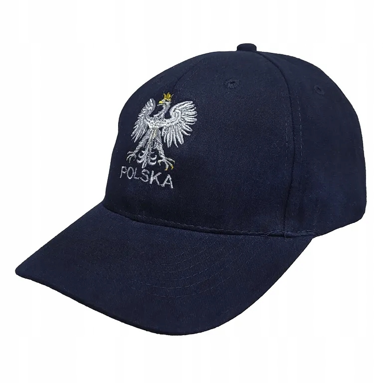 Czapka z daszkiem Bejsbolówka z orzełkiem Reprezentacji Polski Granat