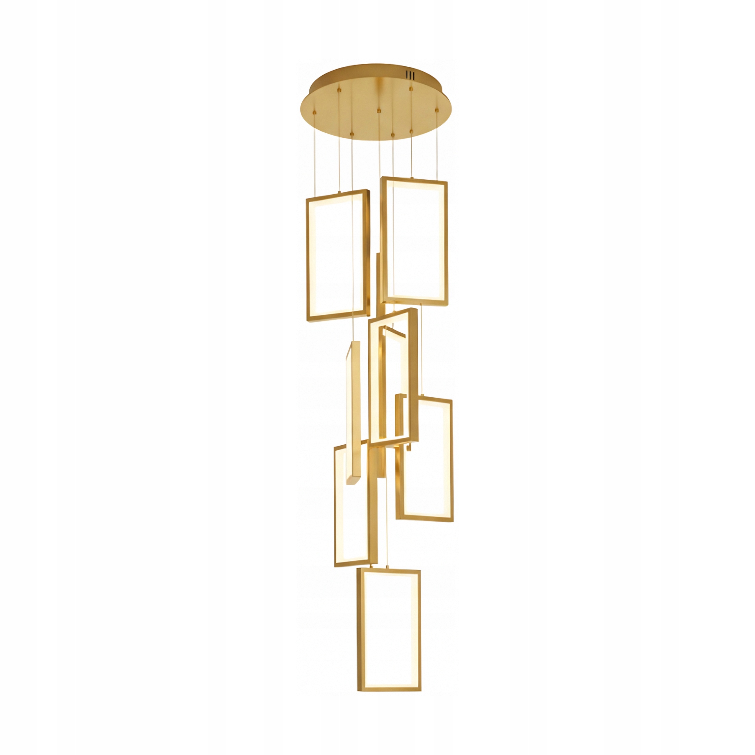 Zlatá sedmibodová závěsná Led lampa 42W Moderní