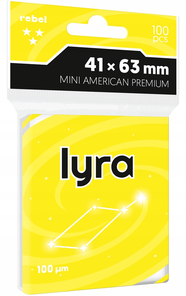 Koszulki Na Karty Rebel Lyra Premium 41x63mm 100 sztuk