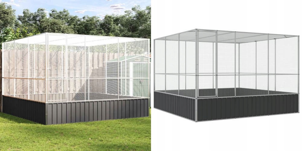 Levně Stříbrná, Voliéra, ocel, 311 x 307 x 212 cm