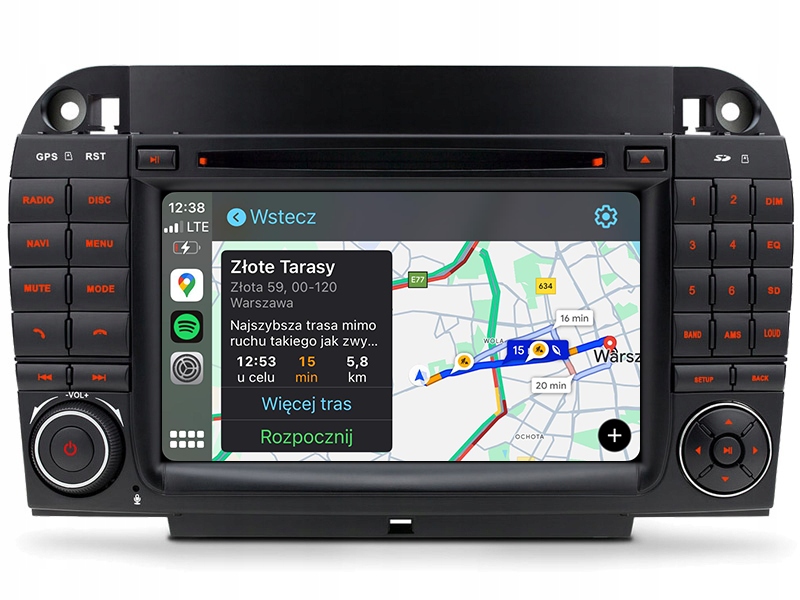 Mercedes W220 S Klasa W215 CL Android Carplay Radio Nawigacja 8GB/128 Dsp