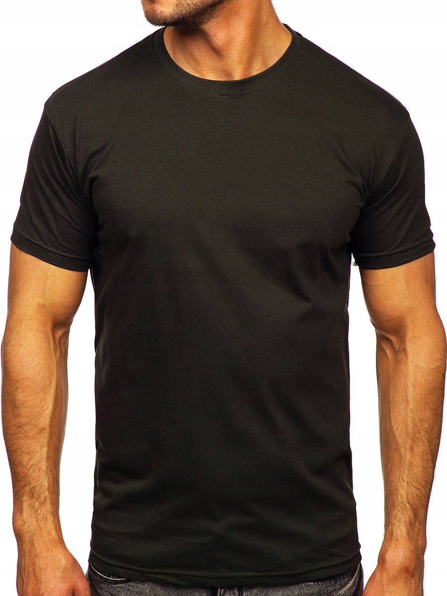 

T-shirt Męski Gładki Khaki 192397 ROZMIAR_2XL