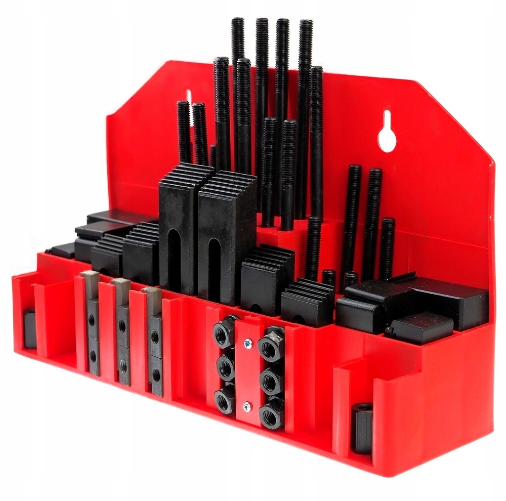 Płytki dociskowe łapy mocujące M10/12 zestaw 58 elementów 50HRC