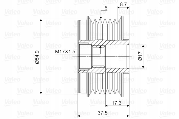 VALEO 588087 Pulley, генератор