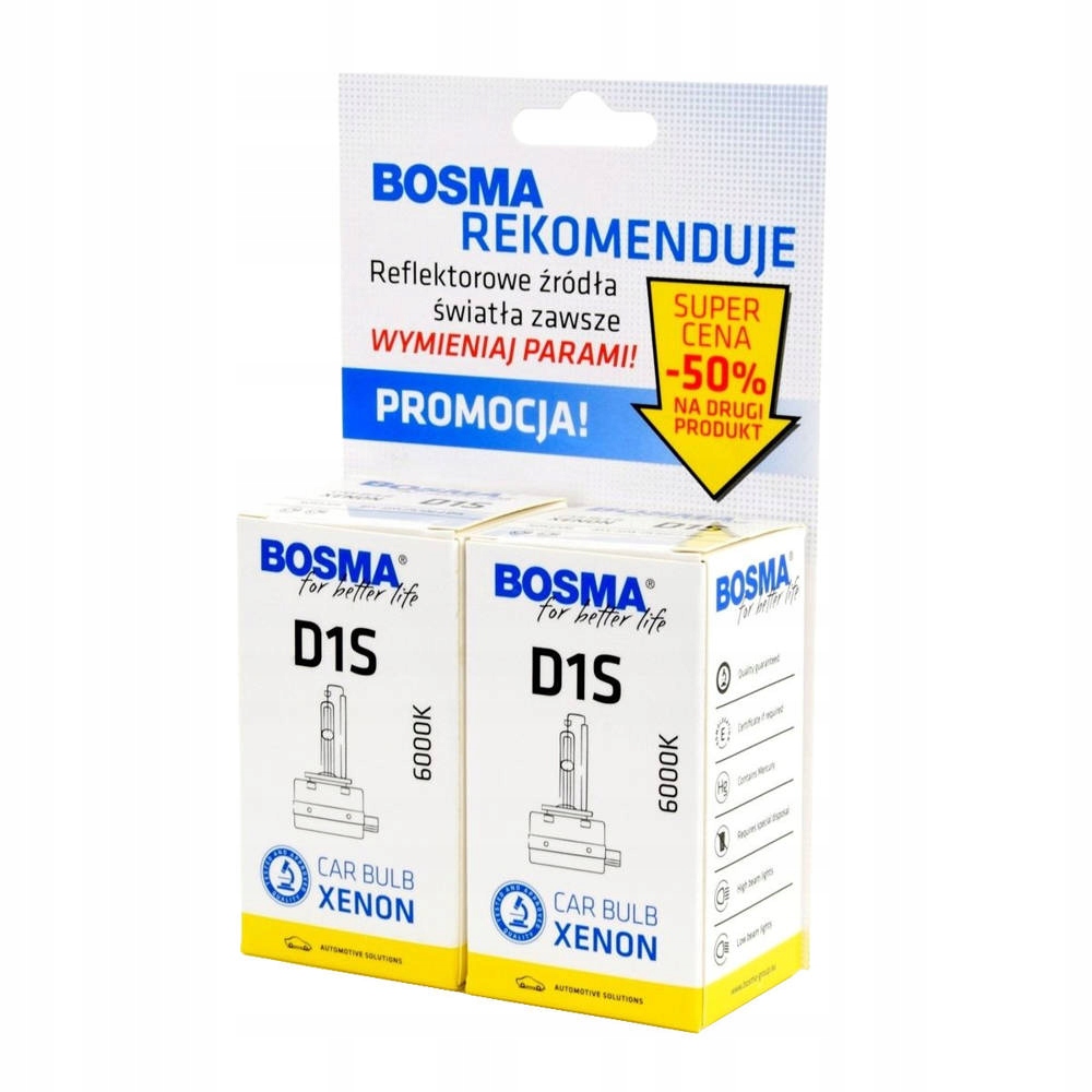 

Bosma Xenon Żarniki D1S 85V 35W 6000K PK32d-2 Duo