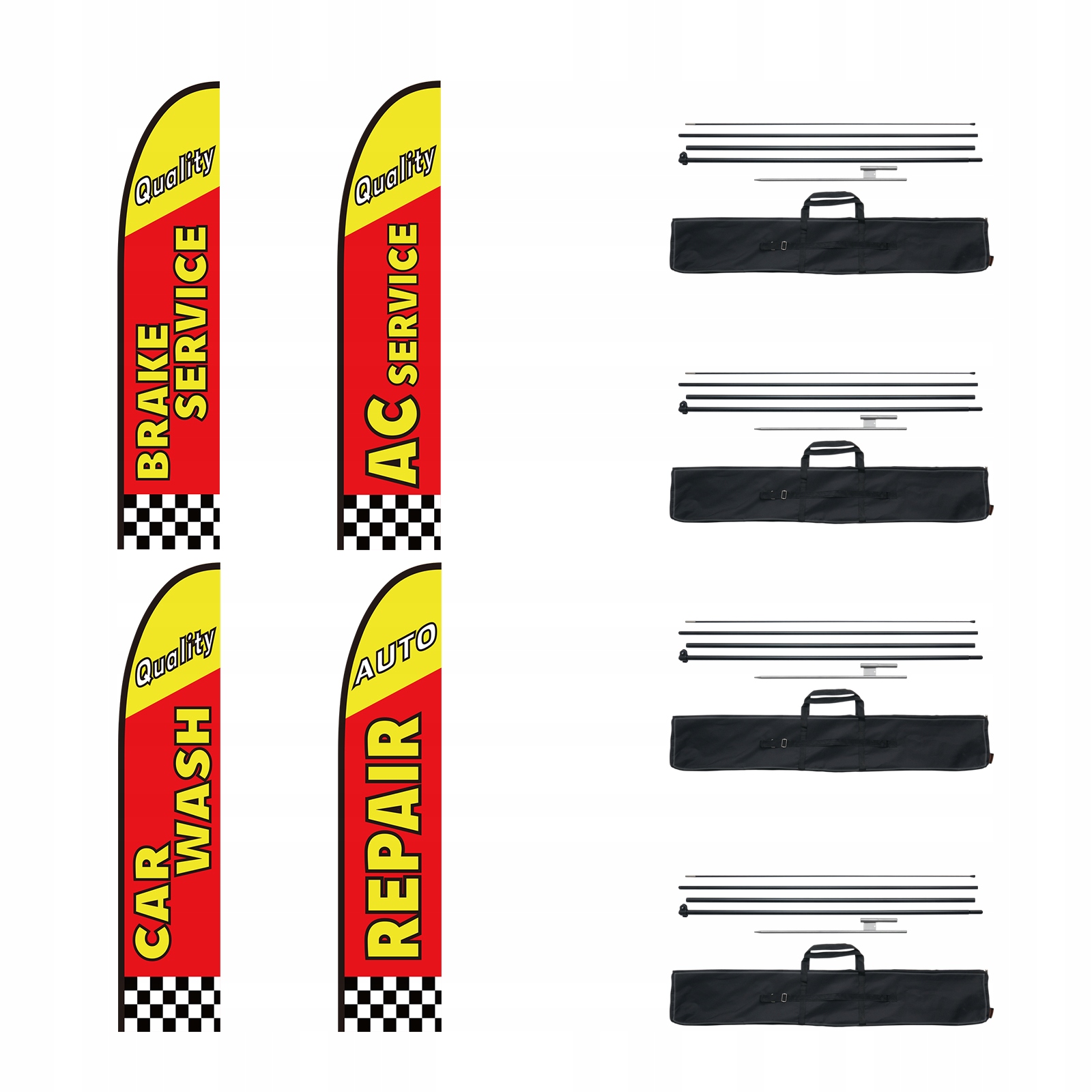 Auto Repair Reklama Feather Flag Kit Swooper Flagi i słupy 16.3 FT Rodzaj flaga