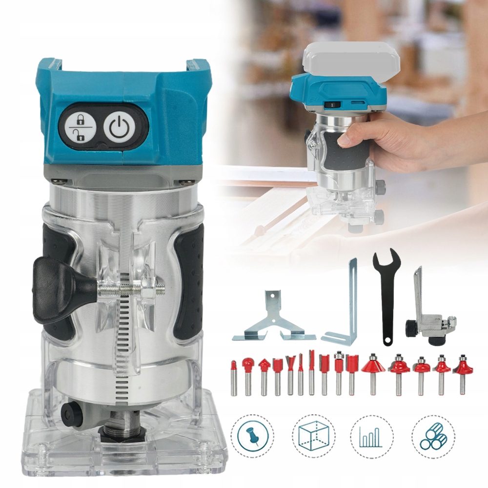 Elektrická Horní Frézka Na Hrany S Kompletní Sadou Fréz