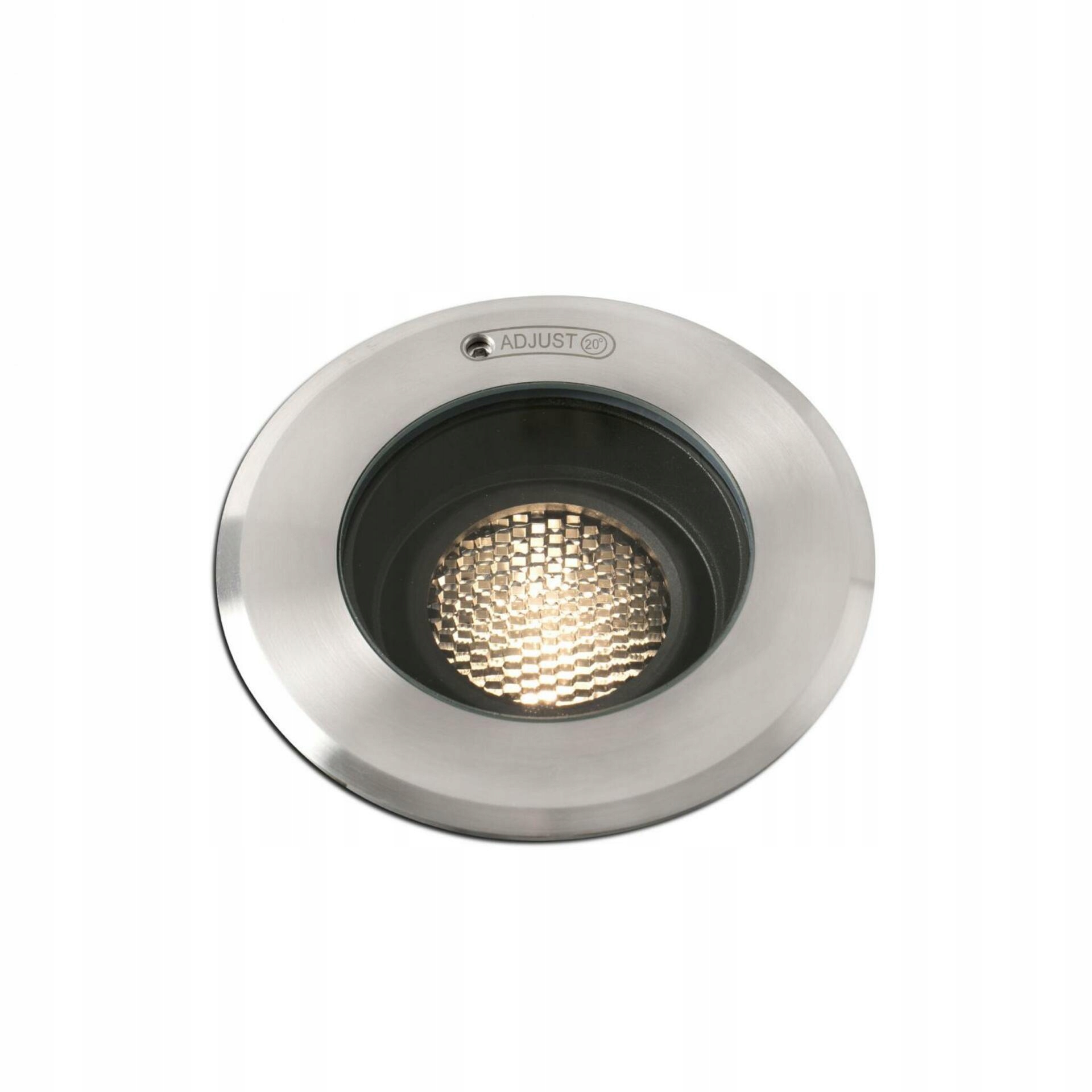 Zapustené zemné Led svietidlo Faro Geiser 80, nerez, šedá, IP67, 7W, 3000K
