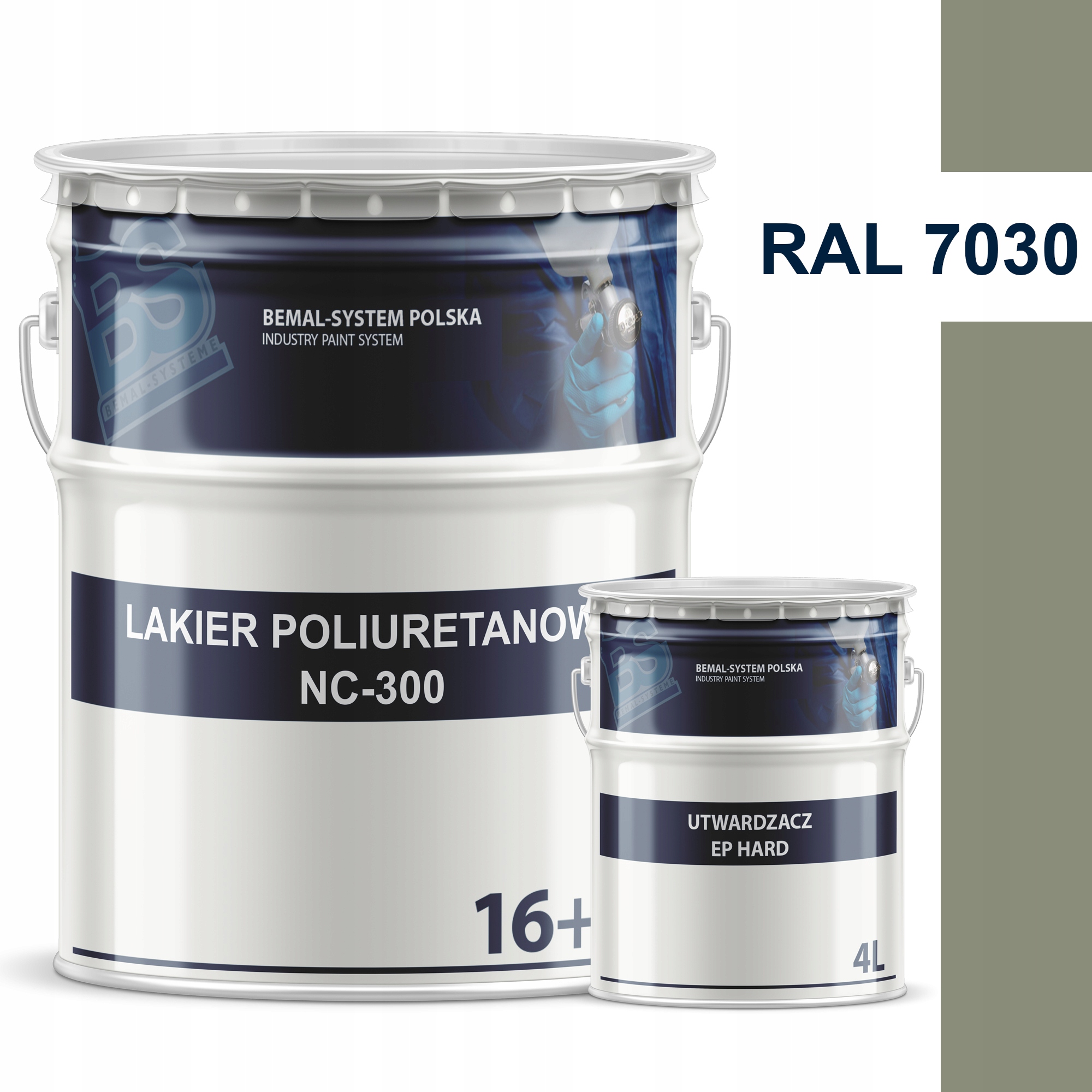 BEMAL FARBA OKRĘTOWA - LAKIER POLIURETANOWY - 20L - RAL 7030