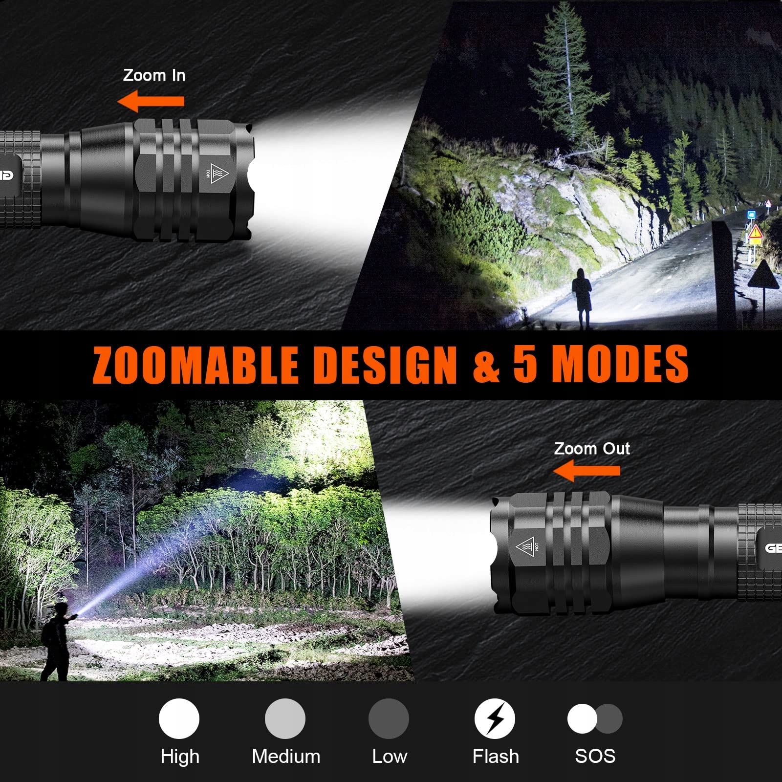 Gearlite Lampa Latarka LED Kemping ZESTAW 2-PACK — miniatura 11