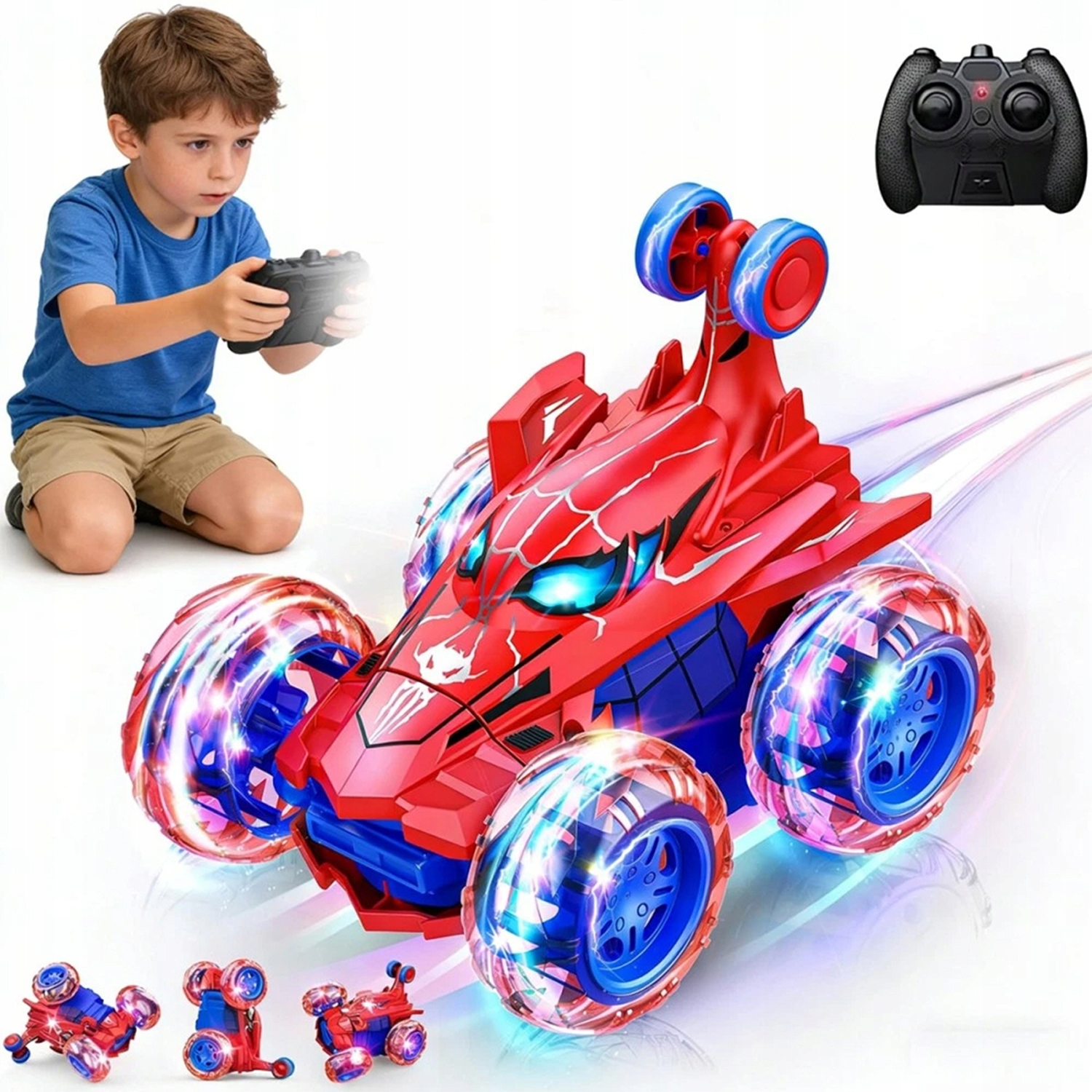 SAMOCHÓD ZDALNIE STEROWANY SPIDERMAN Z GESTAMI DLA DZIECI