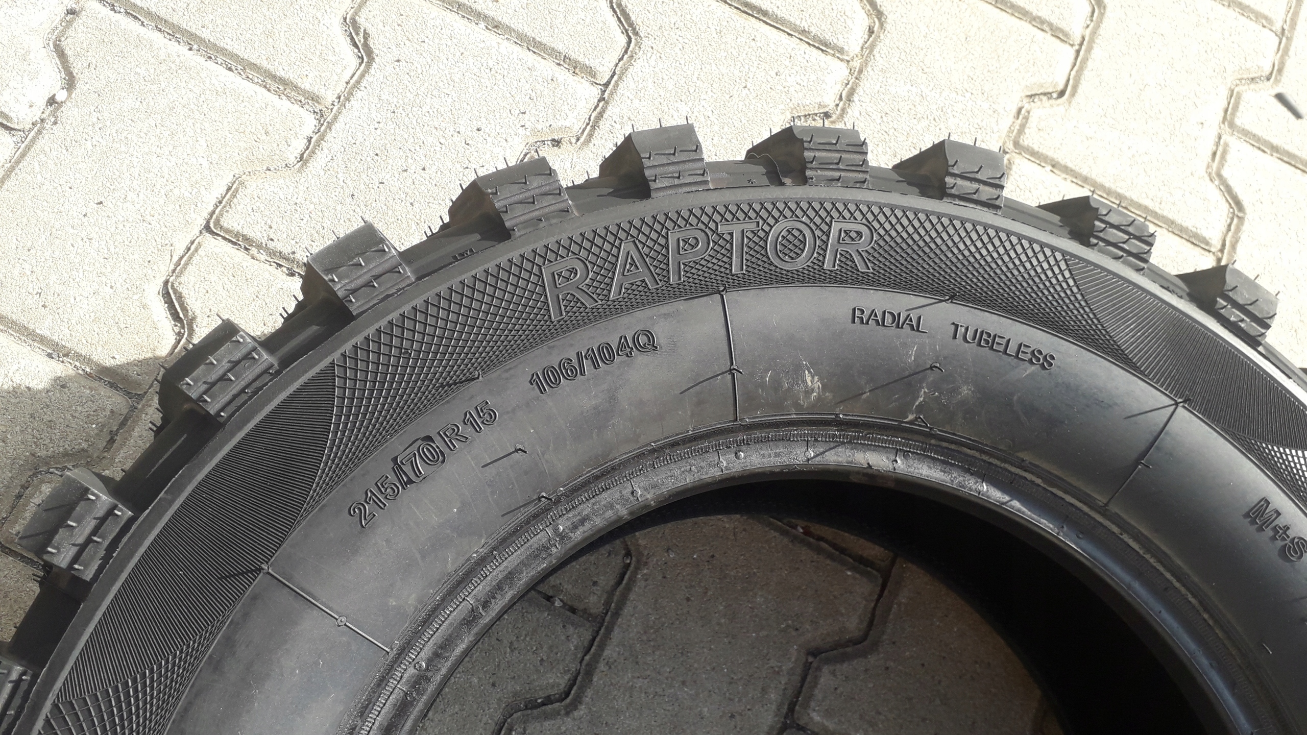 4x OPONY 215/70R15 RAPTOR GEPARD KOMPLET M+S MT Model RAPTOR