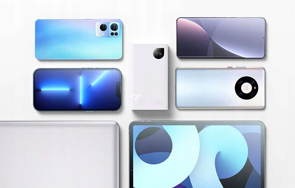 BASEUS POWERBANK 20000MAH 2X USB-A USB-C PD 30W QC Z WYŚWIETLACZEM LED Liczba złączy ładujących 3