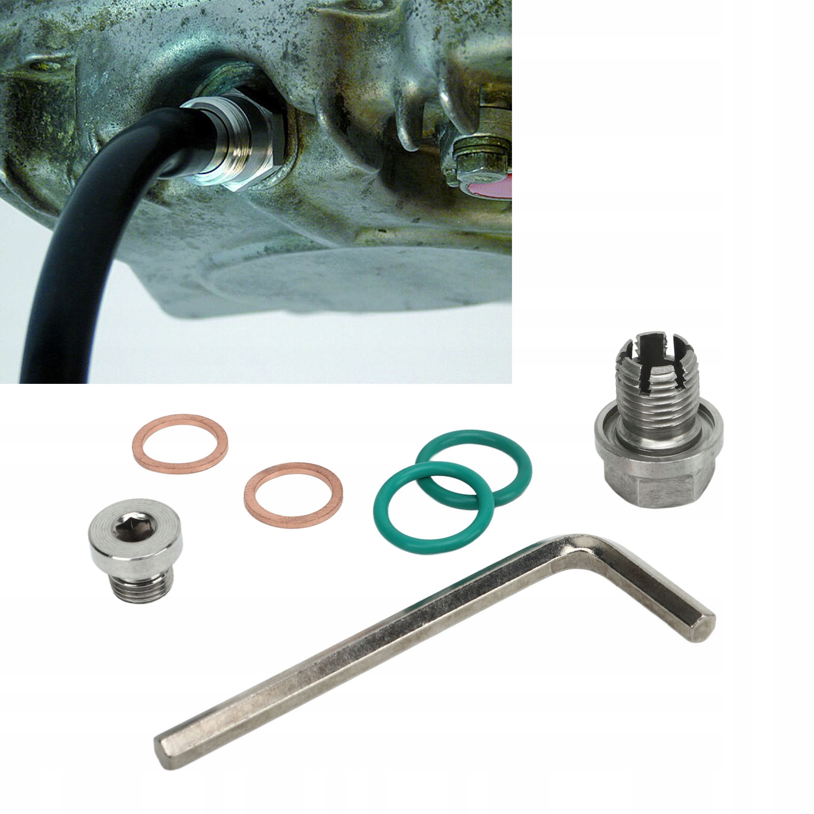 PONADWYMIAROWY KOREK SPUSTOWY OLEJU TYPU PIGGYBACK Z USZCZELKA O-RING Producent części Inny