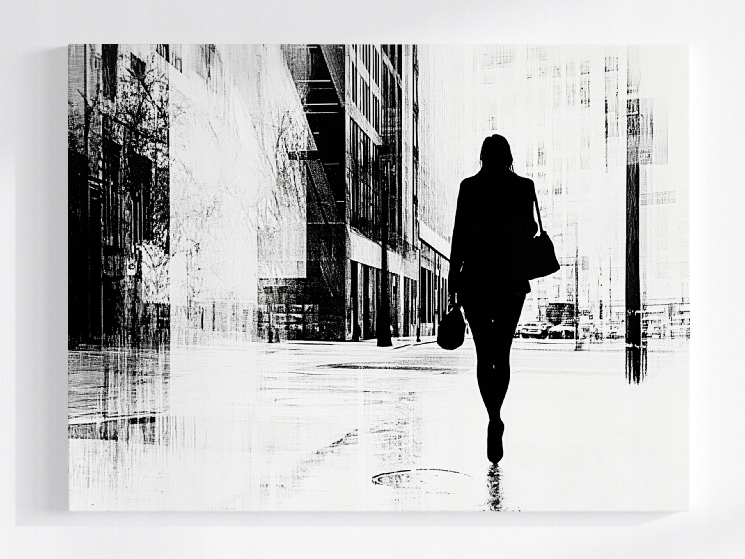 Obraz Na Plátně Canvas Město Ulice Žena Samota Anonymita 80x60