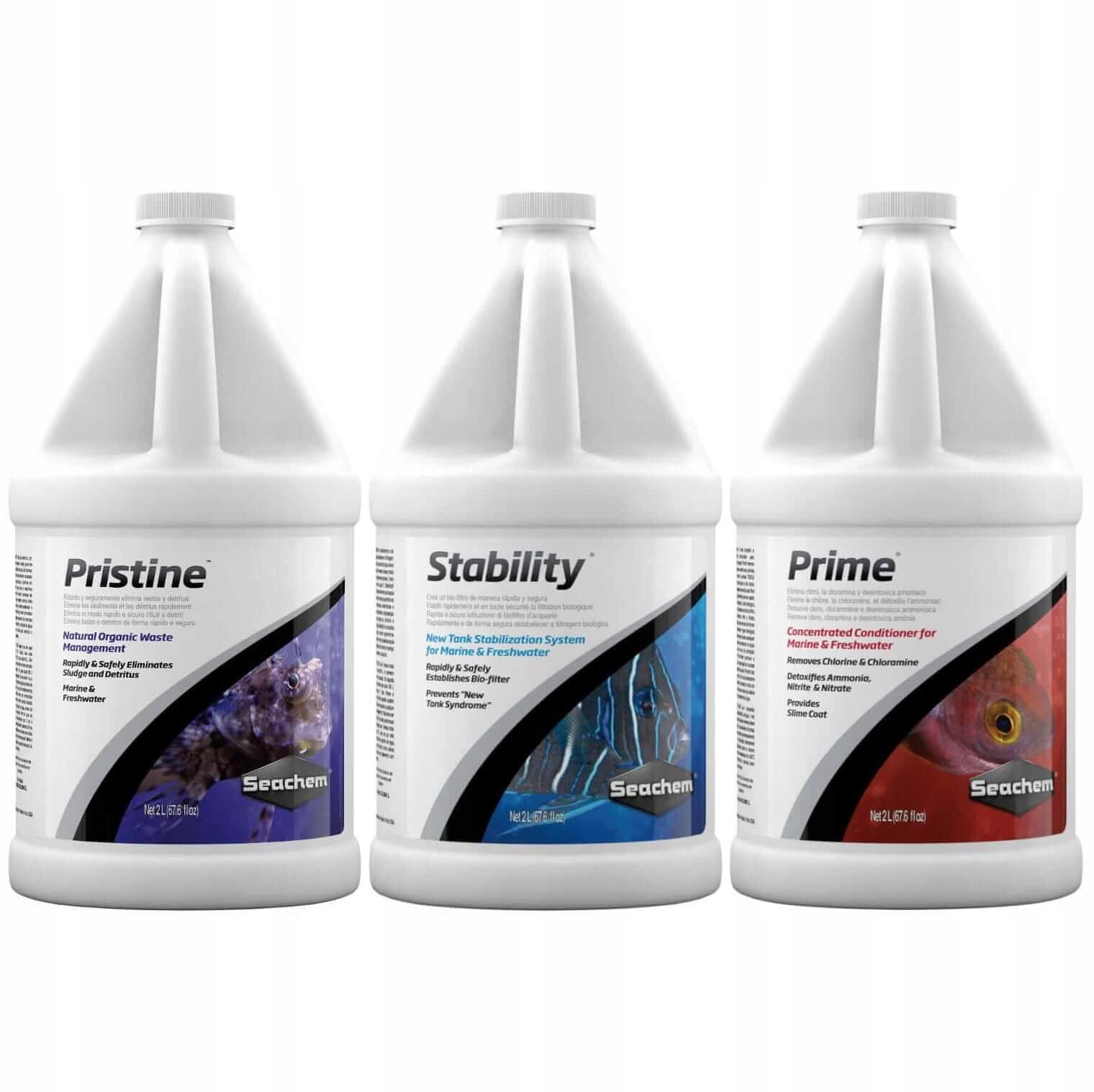 Sada pro péči o Seachem – Prime Stability Pristine 3x2000 ml