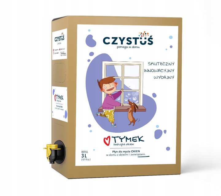 Levně Prostředek Na Mytí Oken Tymek 3L Czystuś