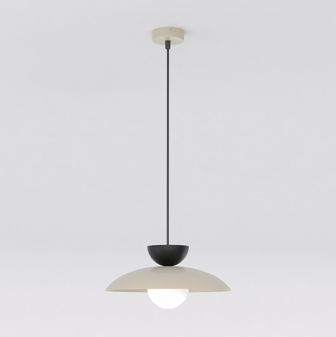 Závesná lampa Mulan Mokka béžová s tienidlom 10 cm, 1x G9