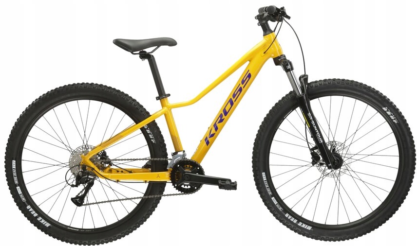 Rower górski damski Kross Lea 4.0 S(15") 27,5 żółty/fioletowy połysk