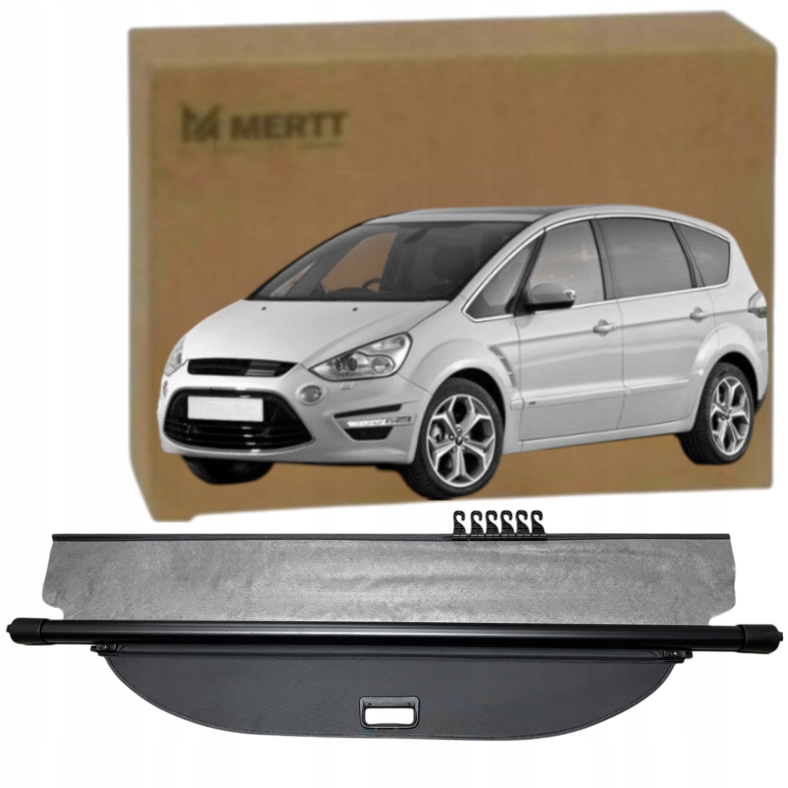 Roleta zavazadlového prostoru Zadní černá nová Ford S-max I 2006-2014