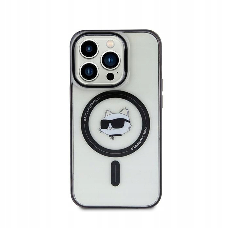 Karl Lagerfeld IML Choupette Head MagSafe Pouzdro pro iPhone 15 Pro (průhledné)