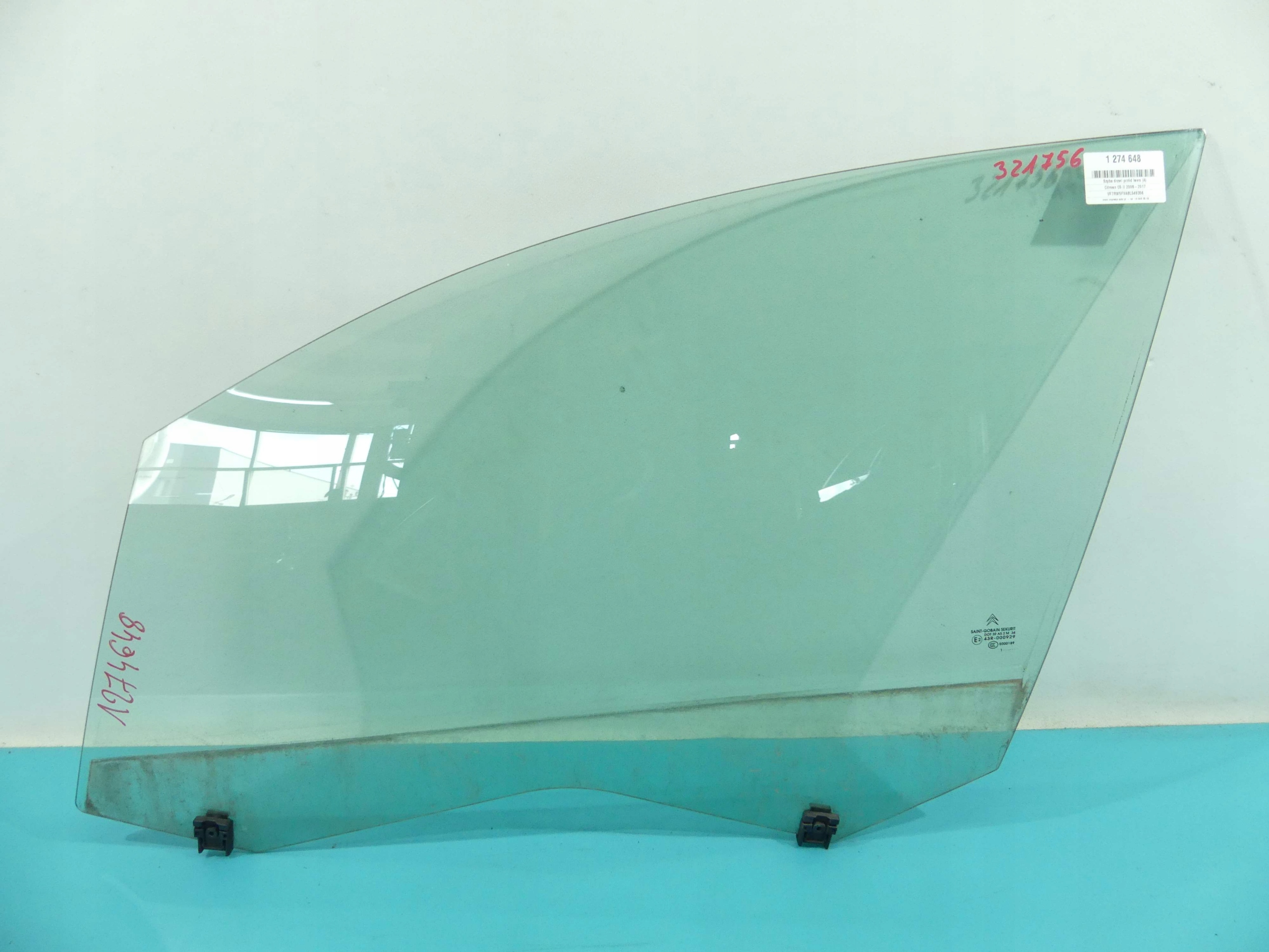 SZYBA DRZWI PRZÓD LEWA CITROEN C5 II POJEDYŃCZA