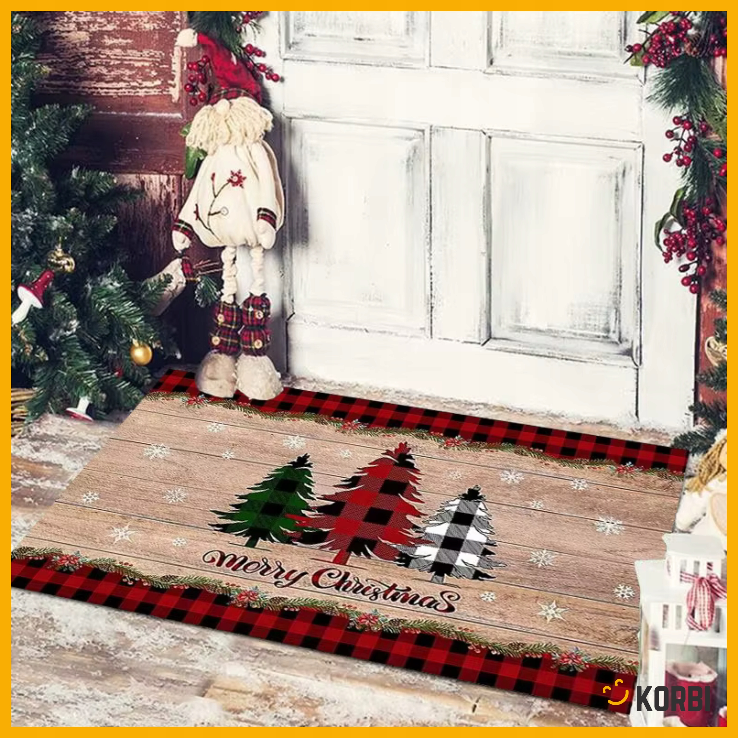 WYCIERACZKA ŚWIĄTECZNA POD DRZWI WEJŚCIOWA WEWNĘTRZNA MATA OZDOBNA 40X60CM Stan opakowania oryginalne