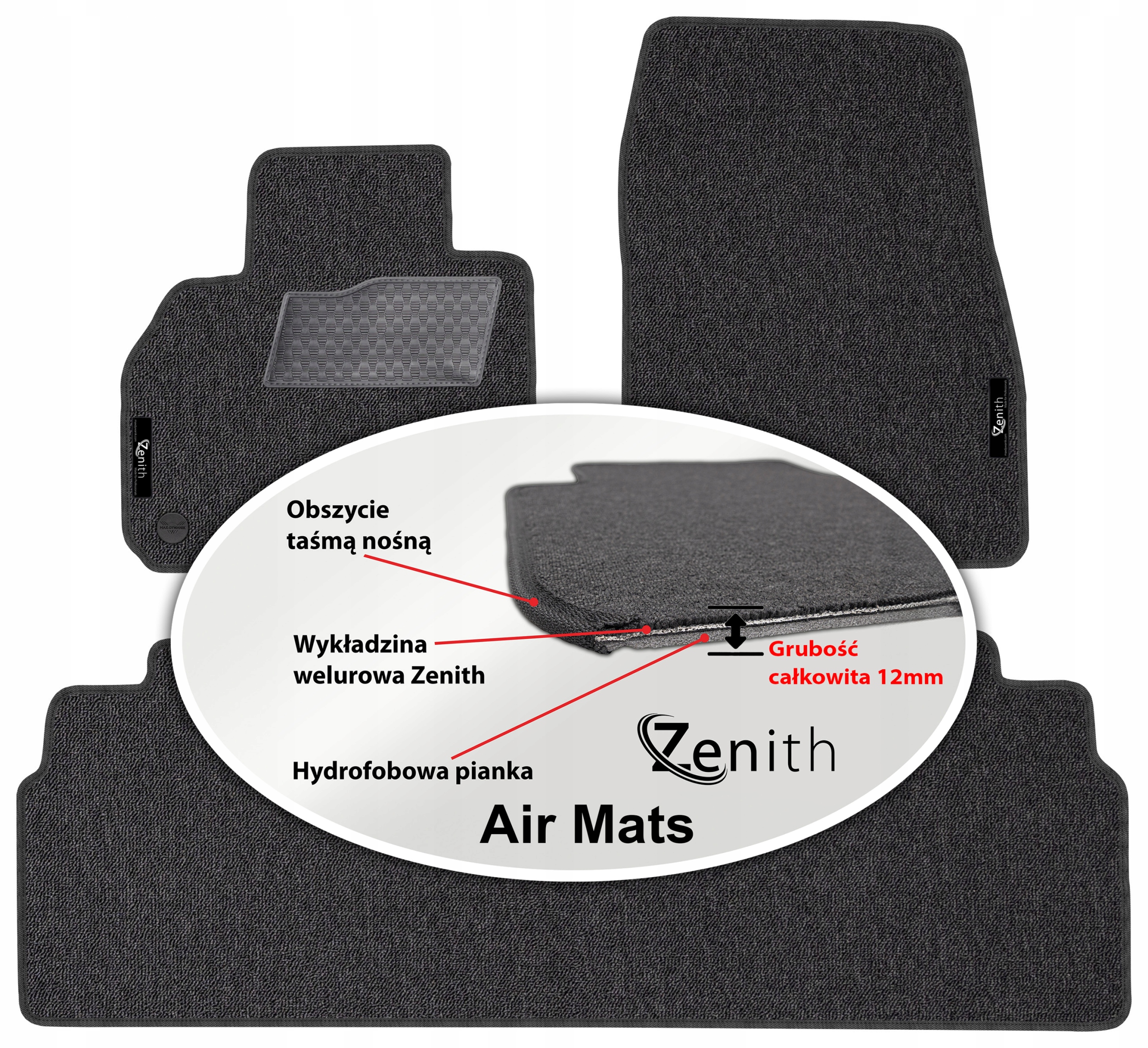 Renault Espace IV 5os 02-14 Velurové koberce do auta Zenith Air Mats