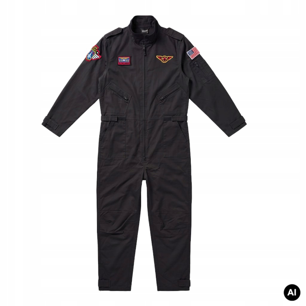 Kombinezon wojskowy taktyczny lotniczy Brandit Pilot Suit Black XL
