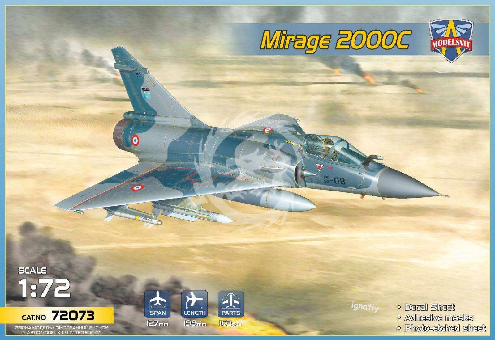 Mirage 2000C multirole jet fighter ModelSvit 72073 měřítko 1/72