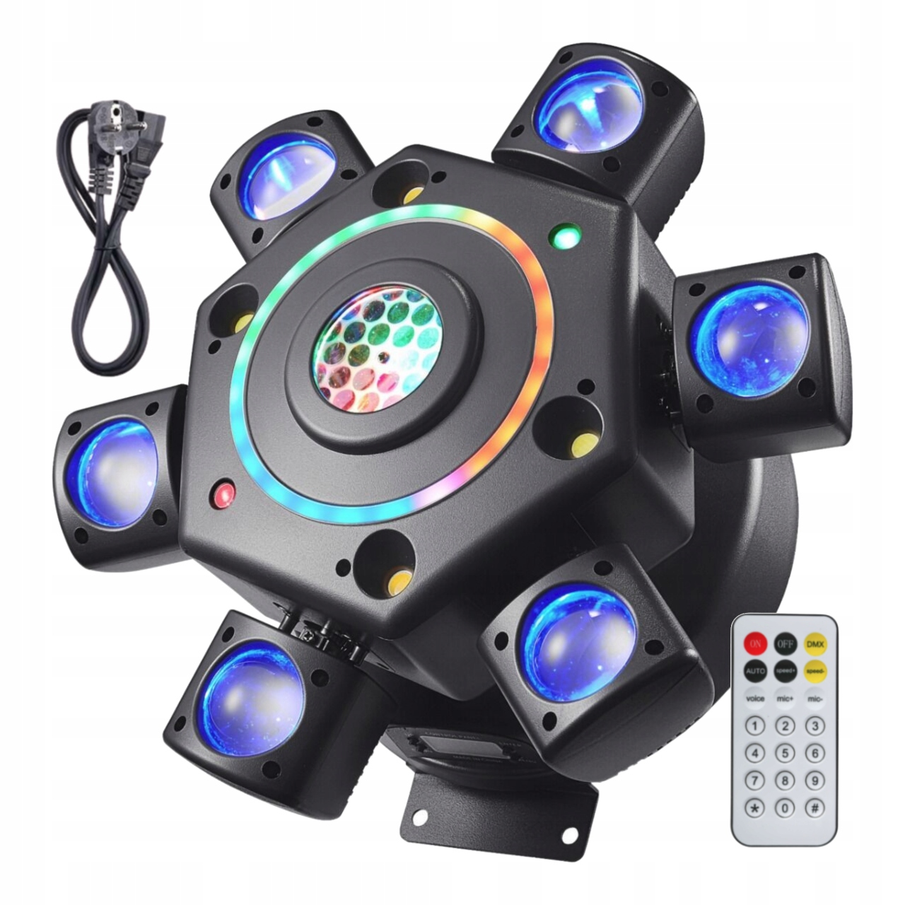 Multiefekt Świetlny Led Rgb Ruchomy 7w1 Beam Kaleido Strobo Gobo Lasery